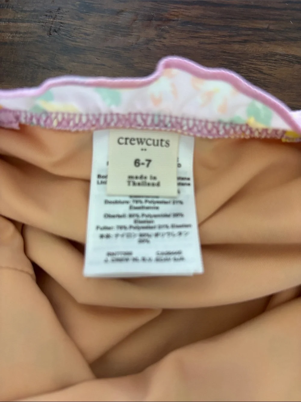 Crewcuts Pink Lemon Print One-Piece Swimsuit